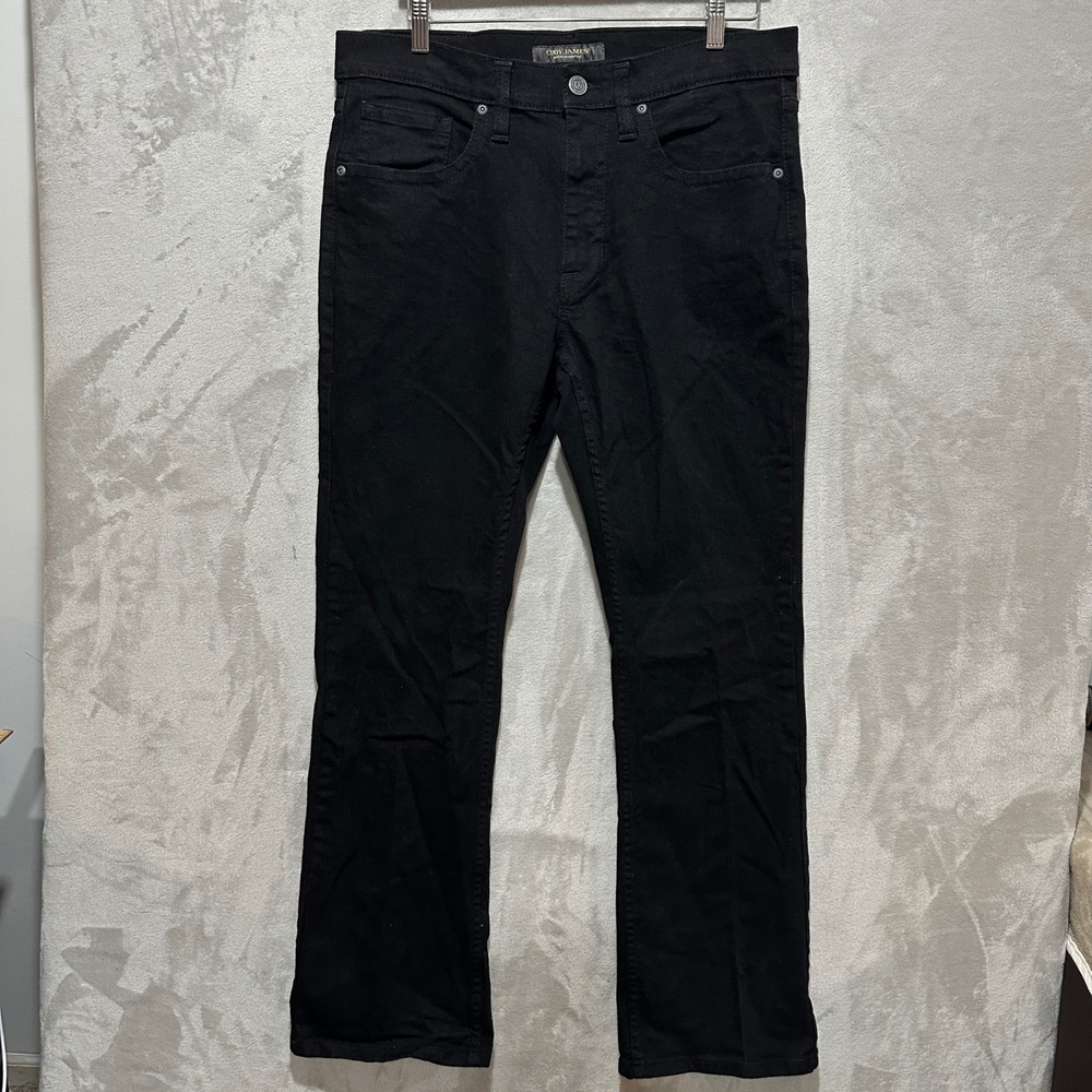 Cody James Wyatt Slim Boot Cut Jeans Mens Size 35 Black Denim